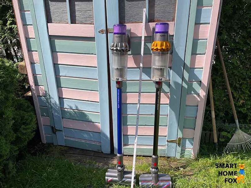 Beide Geräte mit Metermaß nebeneinander